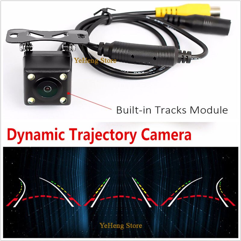 Dynamic Trajectory Track Reverse Backup Rear View Car Camera Best Night Vision HD Auto Moving Reversing Parking Line