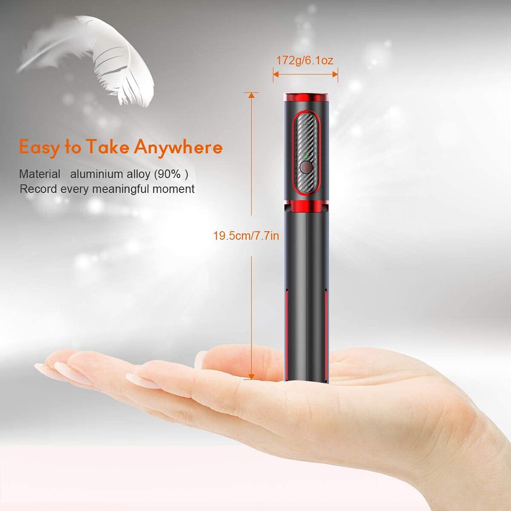 Selfie Stick Tripod - 80cm Extendable - Bluetooth Remote - for iPhone & Android Smartphones