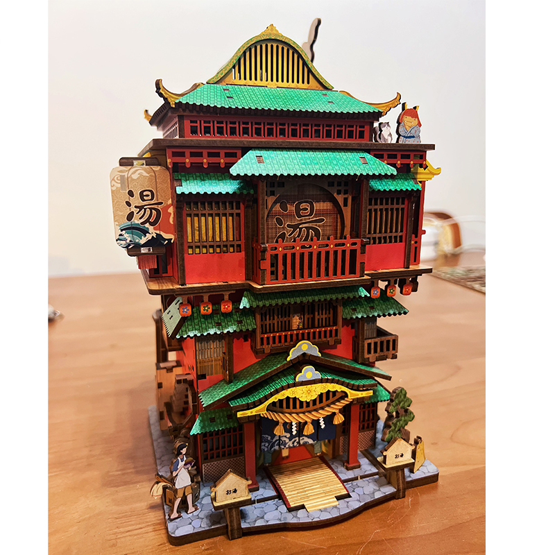 DIY Holz Buch Winkel Regal Einsatz Bausätze Miniatur Kirschblüte Buchstützen Japanische Puppe HäNutzer Spielzeug Bücherregal Wohnkultur: Freier Raum