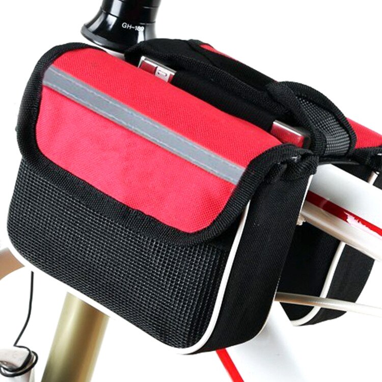 Fietstas mountainbike voortas bovenbuis tas zadeltas dwarsdrager tas mobiele telefoon voortas fietsaccessoires uitrusting