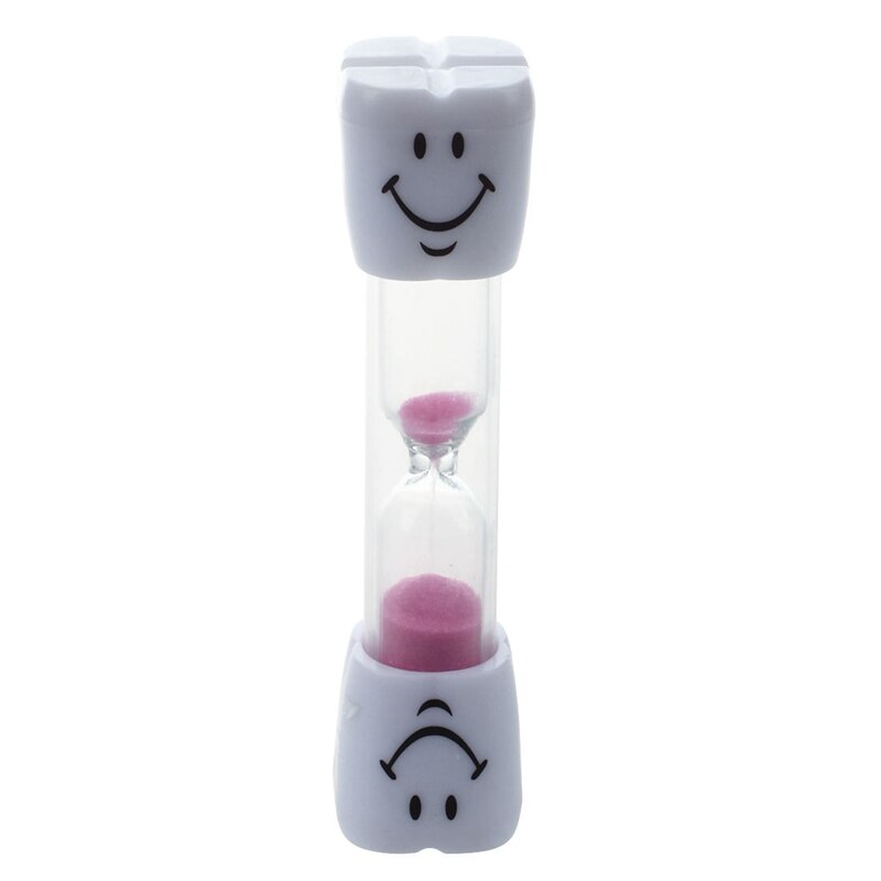 ! 2 stuks kindertandenborstel timer zandloper kinderzandloper glimlach zand ei 3 minuten - rood & roze