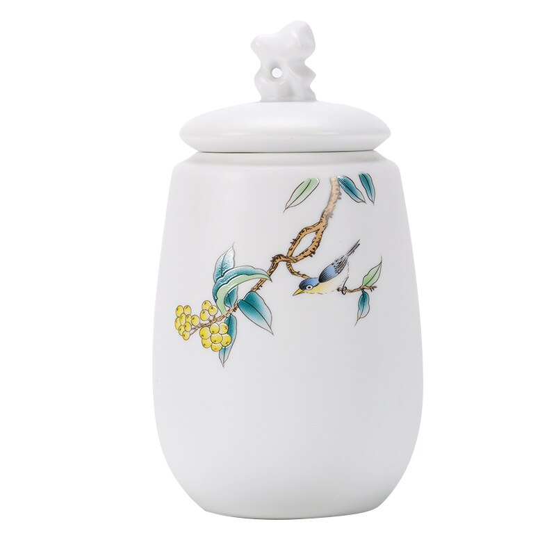 Mouton graisse Jade porcelaine thé conteneurs thé vert Pu'er thé emballage en céramique scellé stockage thé Caddy thé pots poterie pot