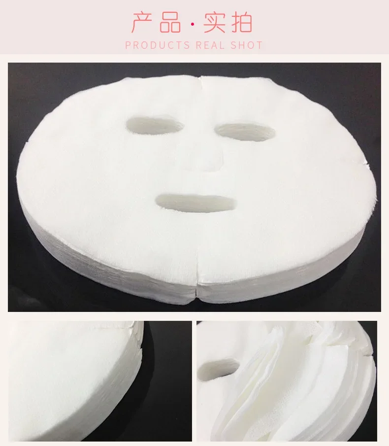 50 Stück Einweg-Gesichtsmasken aus Papier, Einweg-Gewebe, Kosmetik, Baumwolle, Gesichtsmaskenblätter, Gesichtspflege, Papierhandtuch
