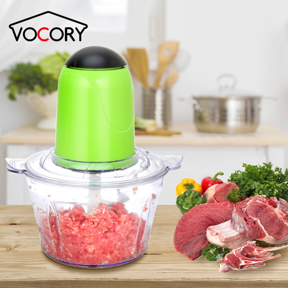 200W 2L Electric Chopper Electric Meat Grinder Kitchen Shredder Food Chopper Stainless Steel Blade Electric Kitchen Tools