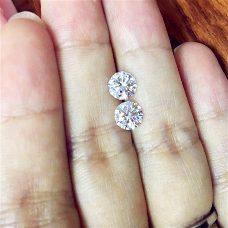 Teste positivo oferta certificado melhor qualidade atacado preço 0.8ct 6mm ij cor vvs 3ex redondo corte brilhante moissanite para anel