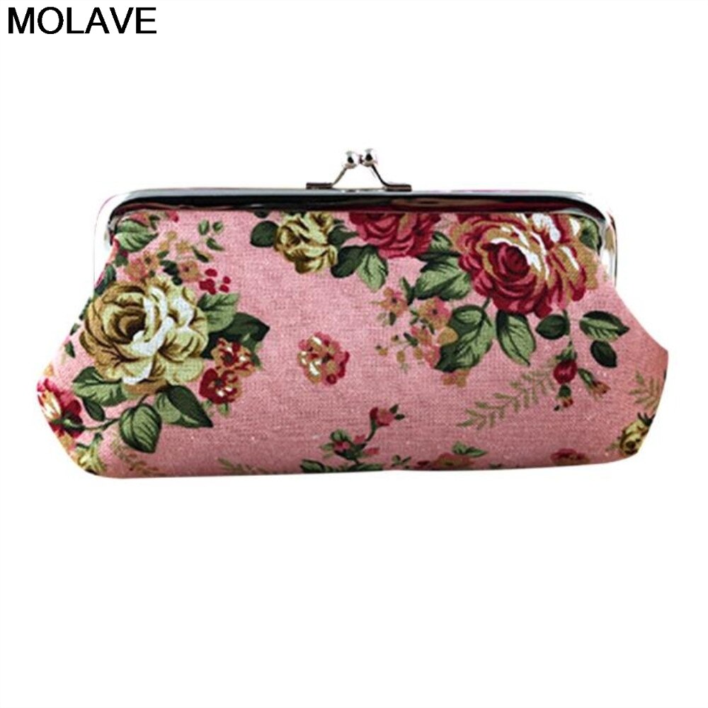 Molave carteira feminina de bolso, mini carteira de mão para mulheres, retrô, vintage, com fecho, bolso para moedas, niqueleira