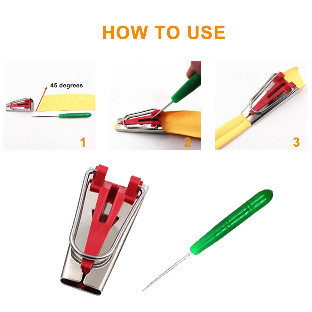 4 Size/set 6/12/18/25mm Fabric Bias Tape Maker Folder Kit DIY Sewing Quilting Binding Tool Bias Tape Maker Machine