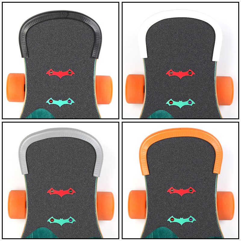 Protetor de placa de skateboard universal 30cm, protetor com amortecedor de borracha e placa de dança