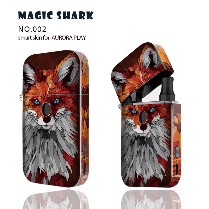 Magie Shark Coole Leopard Fuchs Tiger Lion Wolf PVC Fall Aufkleber Haut Abdeckung Warp Film für Aurora Spielen 001 -010: 002