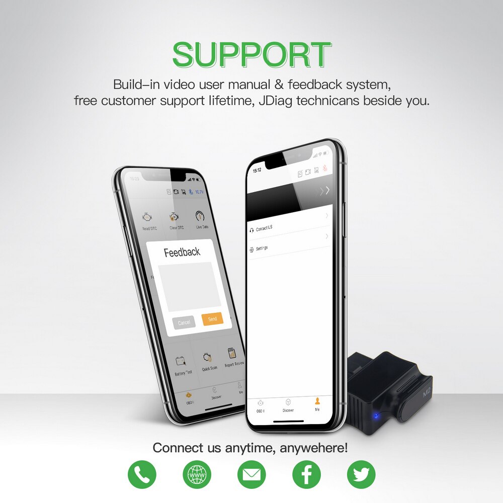 OBD2 Car Diagnostic Tool Bluetooth4.0 Car Scanner Clear Code Automotive Engine Check Instrument Code Reader Obdii Scan Tool