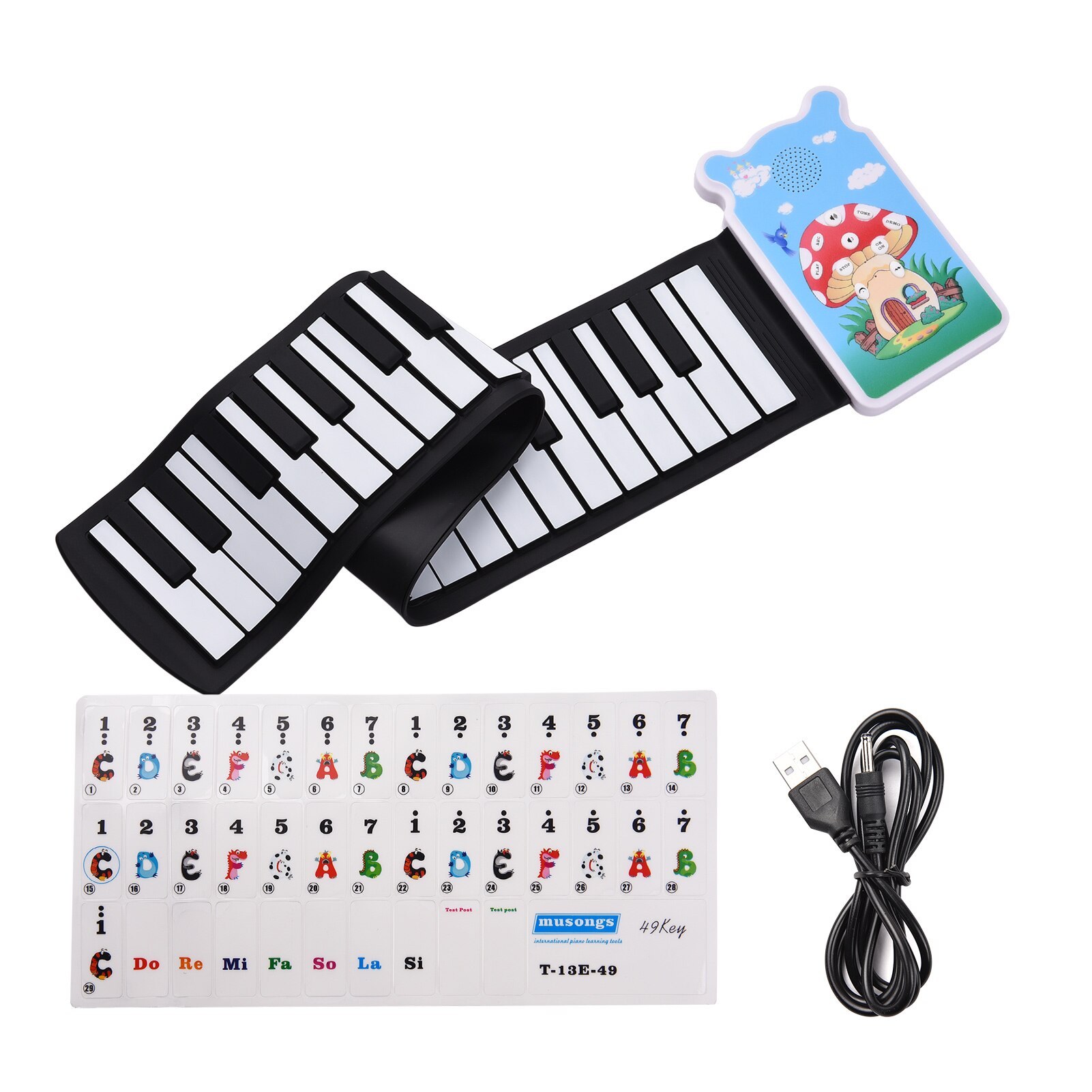 Portable 49-key Roll-up Electronic Piano Keyboard ... – Vicedeal