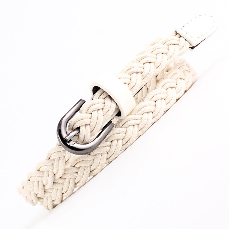 Unisex Elastic Braided Belt Elastic Solid Color Weave Belts For Women Men Jeans Belts Pin Buckle Woven Belt: 5 (103x1.4cm)