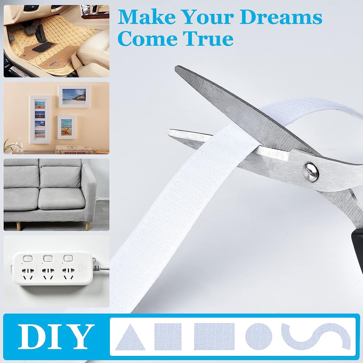 Nastro adesivo magico nastri antigraffio adesivo biadesivo extra forte autoadesivo con adesivo potente chiusura a strappo