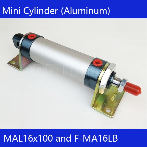 MAL16 * 100 pręt pojedyncze podwójne działanie siłownik pneumatyczny ze stopu aluminium ze stopu aluminium mini cylinder: MAL16x100 LB