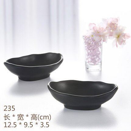 Hoogwaardige melamine zwarte matte plastic dipsaus schotel van mosterd olie azijn schotel servies in Japan en Zuid korea: WHITE