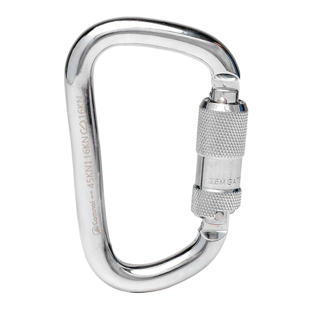 Auto Locking Rock Climbing Carabiner Clips, 45KN Heavy Duty for Rappelling Swing & Gym, D-Shaped
