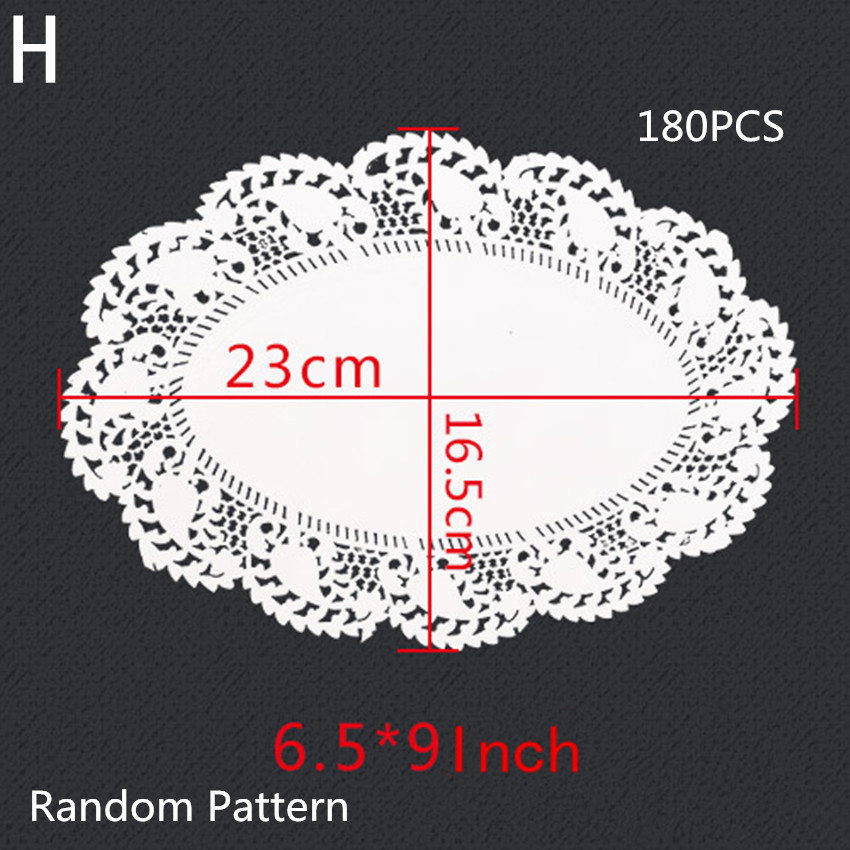 180 Uds. De papel absorbente de aceite de cocina aperitivos y pasteles de pollo frito bandeja de papel para hornear vajilla para horno tapete de papel absorbente de aceite: H model 9 inch