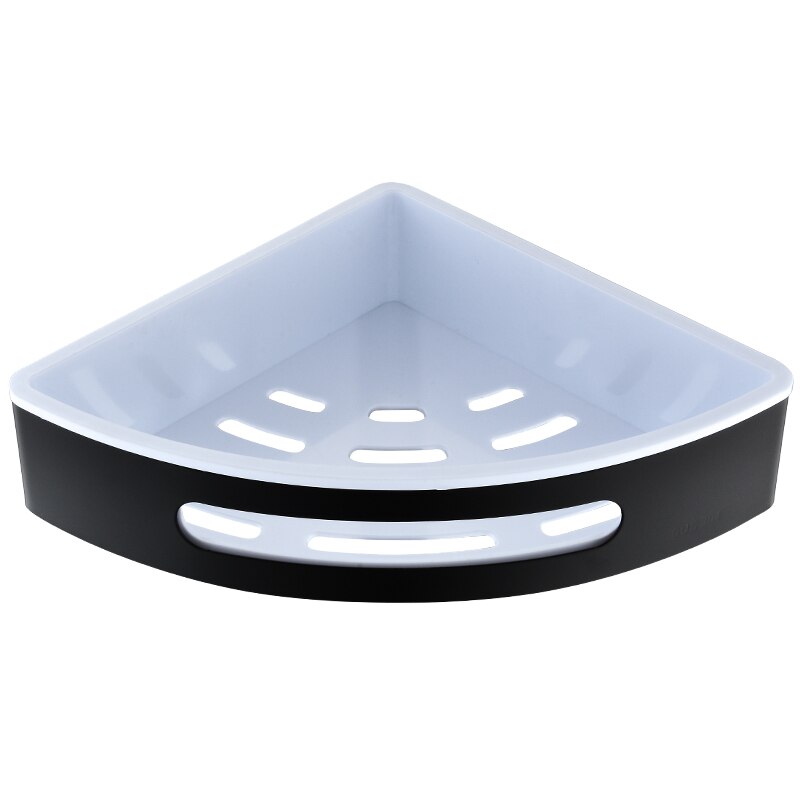 Triangle Towel Shower Storage Rack Black Corner Shelves Wall Mounted Stainless Steel Holder Bathroom Shelf Organizer: Triangle Black