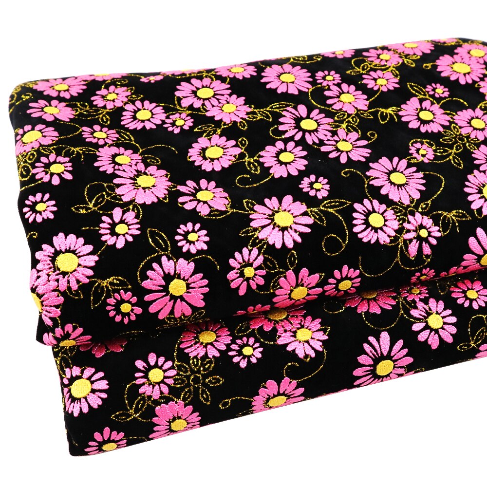 David accessoarer 50*145cm syntetiskt läder zebrablomma glitter sammetstyg för vävnad hemtextil sömnad tilda docka ,c2946: 1059162001