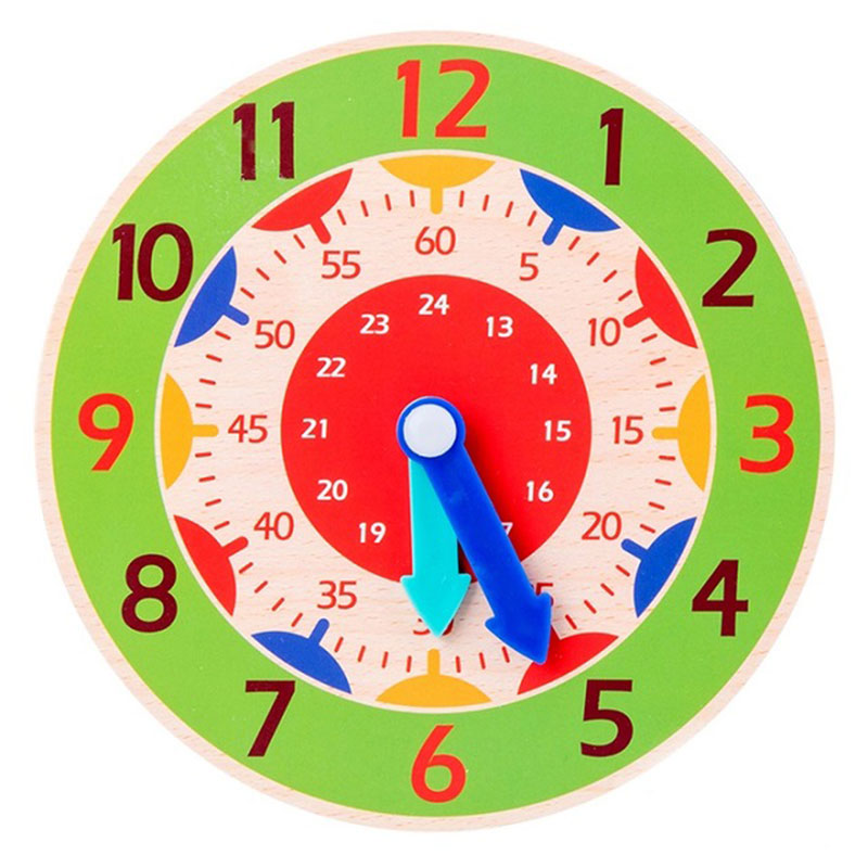 Montessori freundlicher Uhr Spielzeug Kognitiven Digital Zeit Spaß Lernen Spiele Uhren FrüHenne Lernen Pädagogisches Spielzeug Für freundlicher: Licht Gelb
