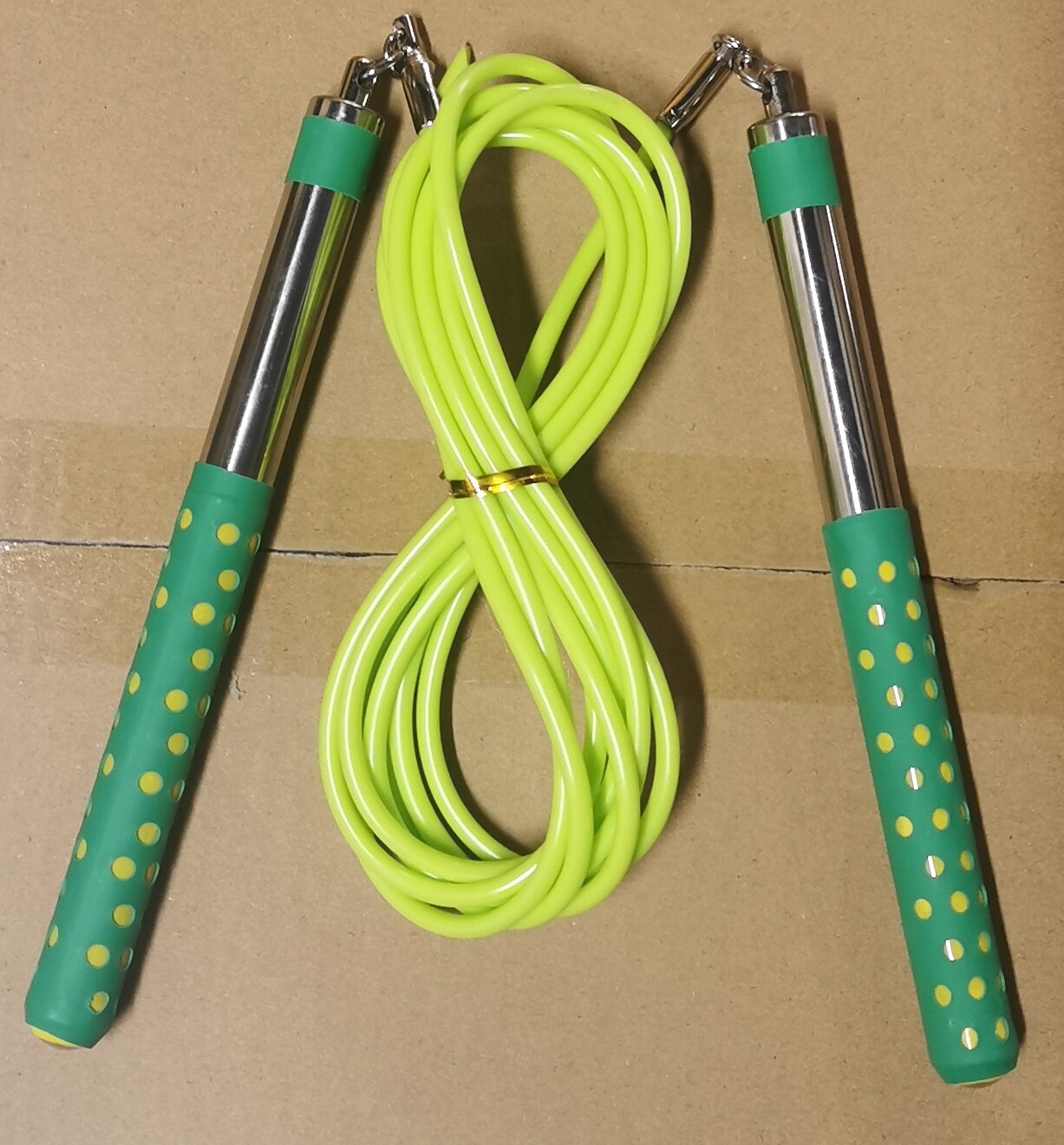 PU material rope Fitness Speed Rope Unisex Profession Jump Rope Crossrope Skipping Rope Homegym Adjustable Freestyle Skip Rope: greenyellow