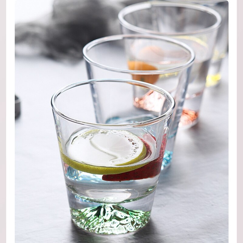Verres à vin en cristal Transparent, créative, mignon, 3D, volcan, neige montagne, verre à whisky, verre à boire