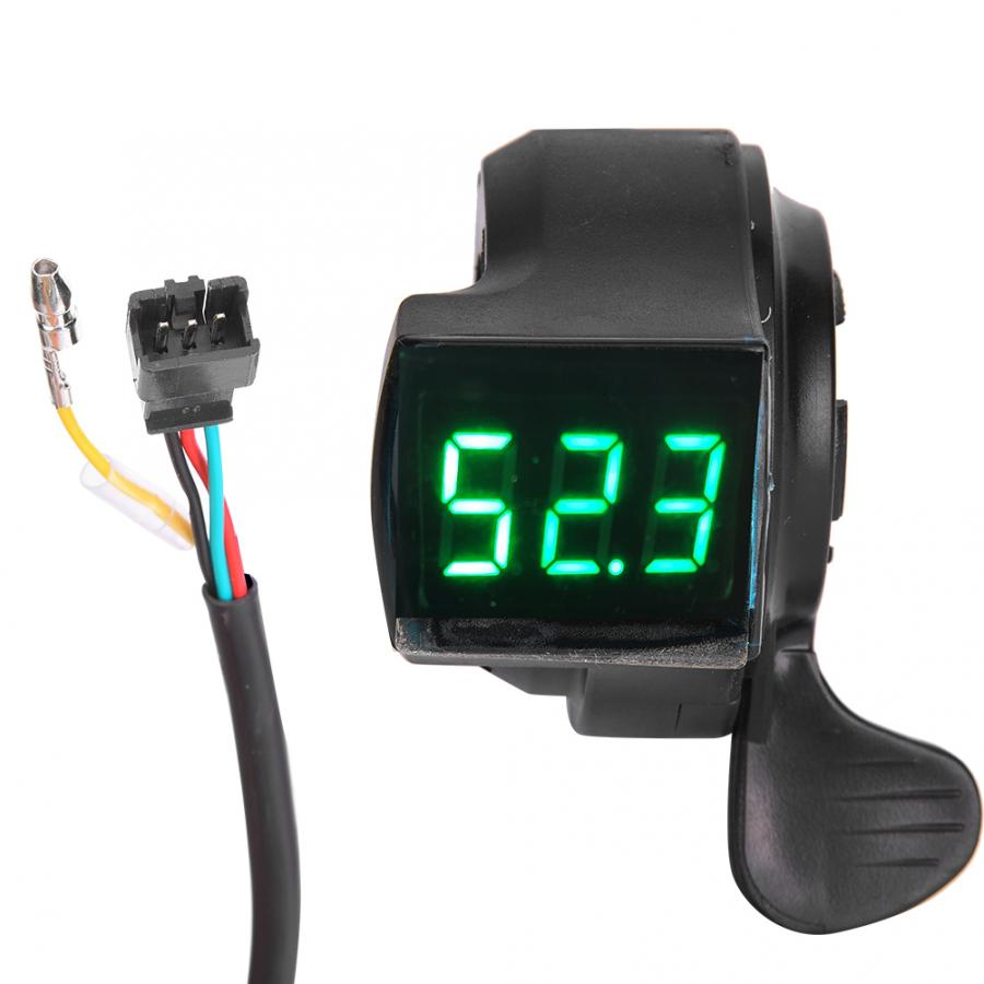 Elektrische Fiets Thumb Throttle Lcd Digitale Batterij Voltage Display Schakelaar Scooter Duim Gashendel E-Bike Voltage Display