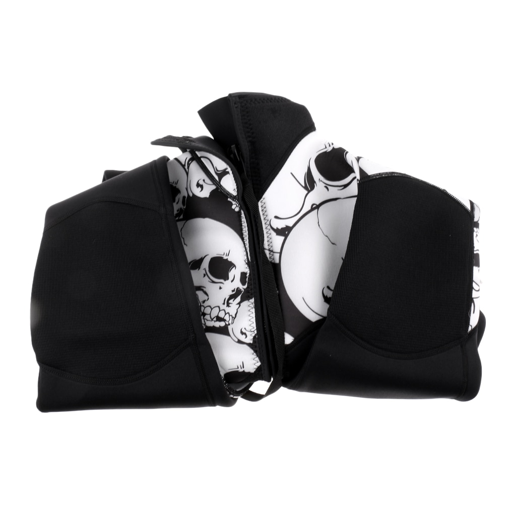 Traje de neopreno negro y calavera para hombre, traje de baño completo de 3mm, traje de surf, trajes de buceo para esnórquel, Mono