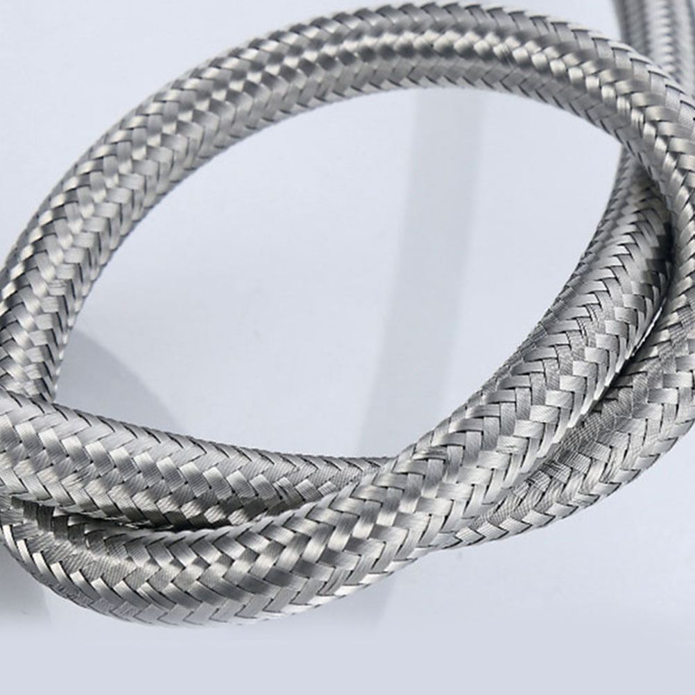 2 st rostfritt stål duschslang kran vatteninloppsrör handfat kran duschslang silver duschslang badrumstillbehör