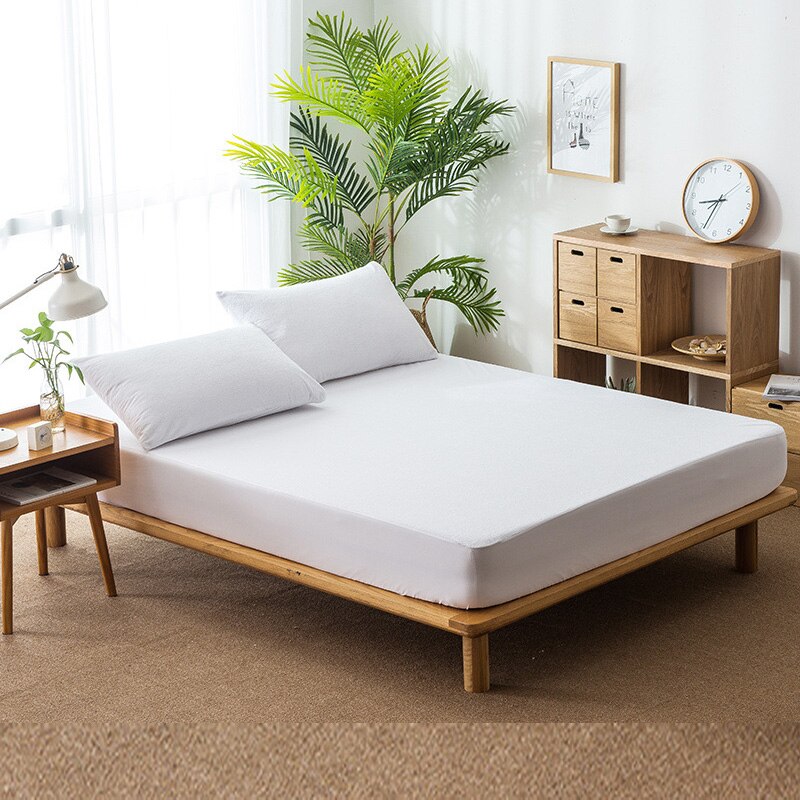 Waterproof Bed Pad Protector Cover Smooth Anti-mite Mattress Cover Baby Pad Breathable Towel Cloth Fitted Sheets Mattress Topper