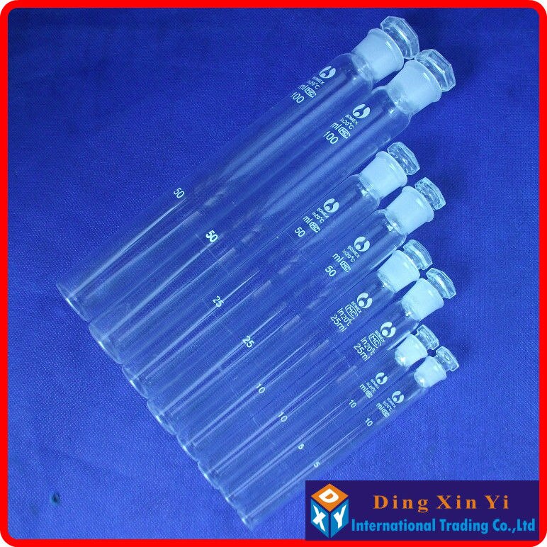 (6pieces/lot)50ml Glass colorimetric tube,color comparison tube,colorimetric cylinder, colorimeter tube