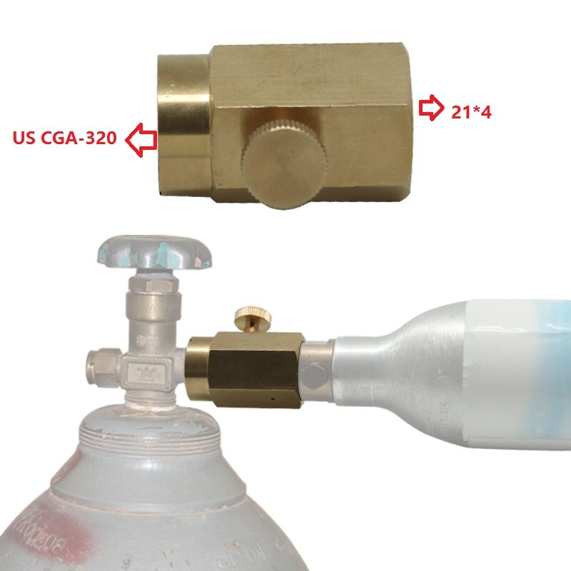 Hpat  co2 adapter til påfyldning af sodavandscylinder / sodavandskølle