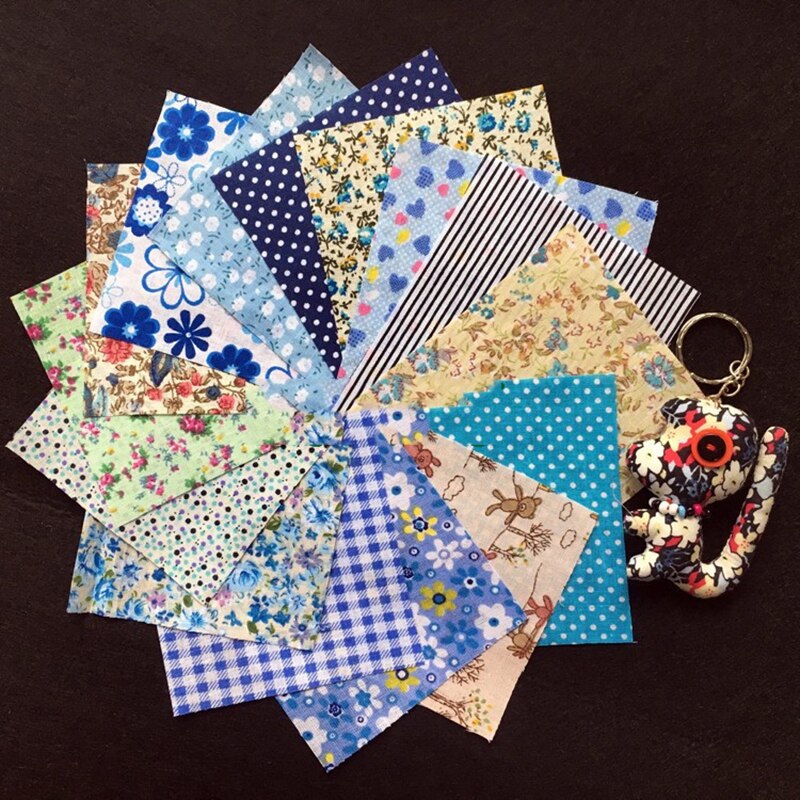 30 pces/50 pces 10*10cm flores florais algodão retalhos artesanato tecido pacote folhas de costura #