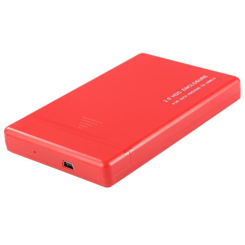2.5 tums usb 2.0 sata 2.0 hårddisk box extern hdd hölje väska verktygsfritt stöd 3tb extern hdd låda låda: Röd
