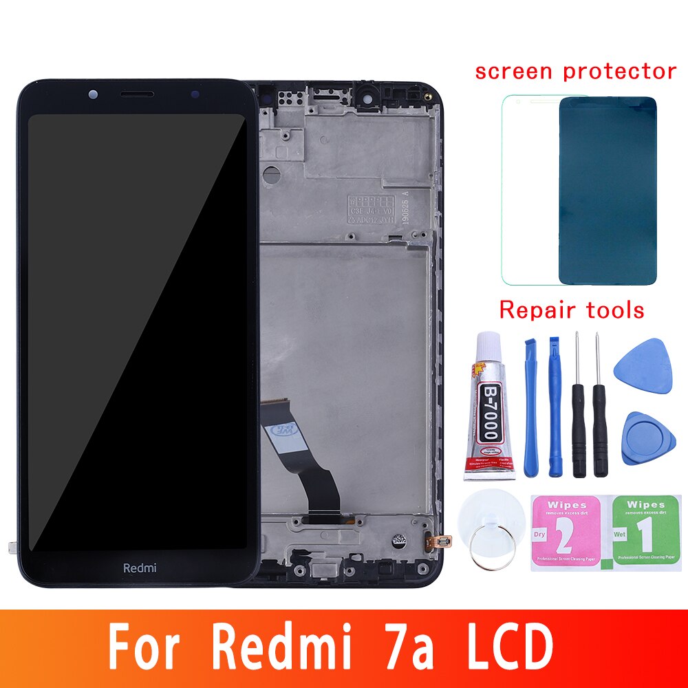 Original for Xiaomi Redmi 7A LCD display touch screen digitizer Assembly + frame for redmi 7a display replacement repair parts