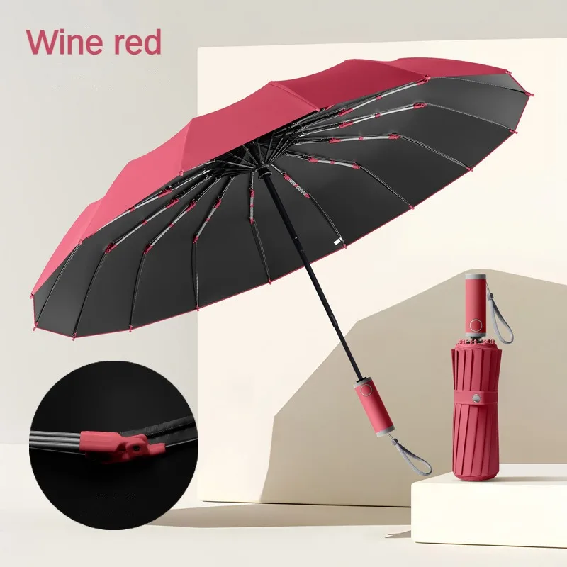 Paraguas automático grande súper fuerte para hombres y mujeres, plegable de 16K 112 huesos, paraguas especiales de lluvia Anti-UV impermeables a prueba de viento: Verde