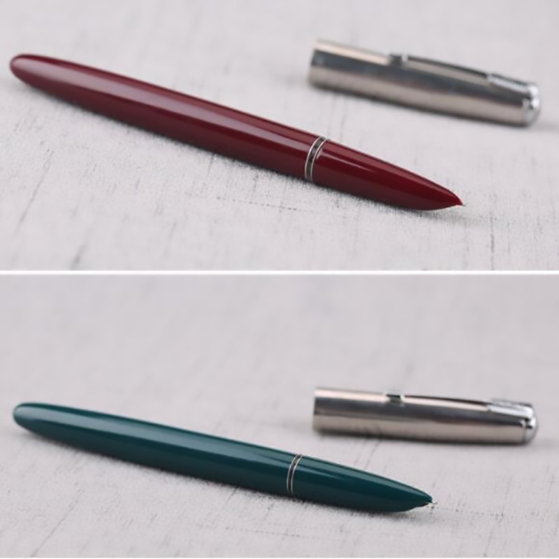 Authentic HERO 616 Classic Nostalgic Fountain Pen 616-2 Golden Clip / Cap Ink Pen Iridium Fine Nib 0.5mm for Student