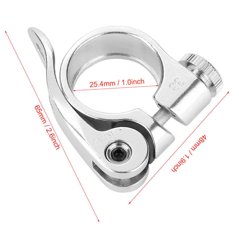 ZDK349-zw-QR; Zadelpenklem 349mm zwart Met Quick release