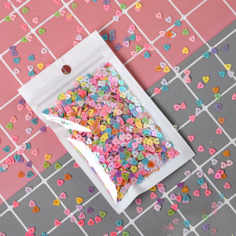 20 G/zak Liefde Herat 5Mm Pvc Confetti Glitter Pailletten Voor Ambachten Nail Art Decoratie Pailetten Sequin Diy Naaien Accessoires