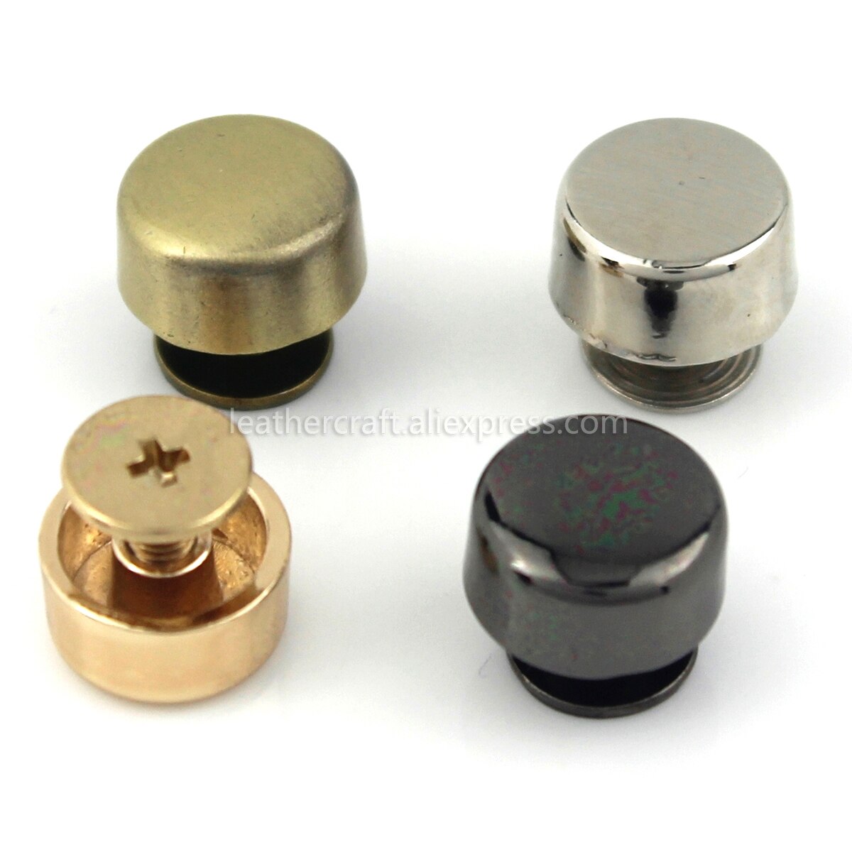 4 stk metal skrue tilbage nitter til læder nitter neglebeklædning læder håndværksbælte pung taske dekoration hardware 10mm