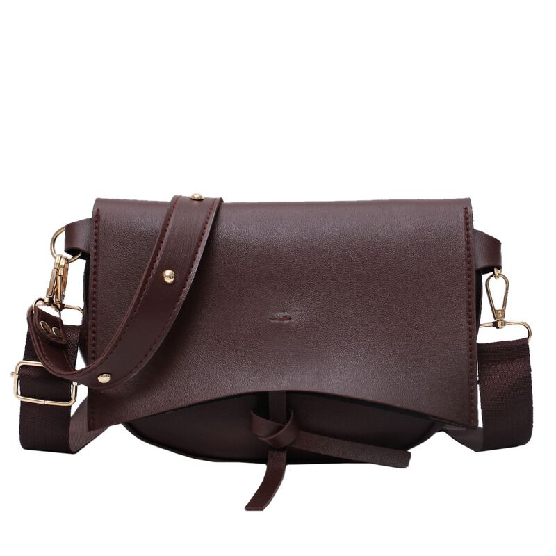 Vento marea tassel crossbody saco para as mulheres 2019 alça larga bolsa de ombro vintage feminino tote de couro da menina adolescente bolsas e bolsa: COFFEE