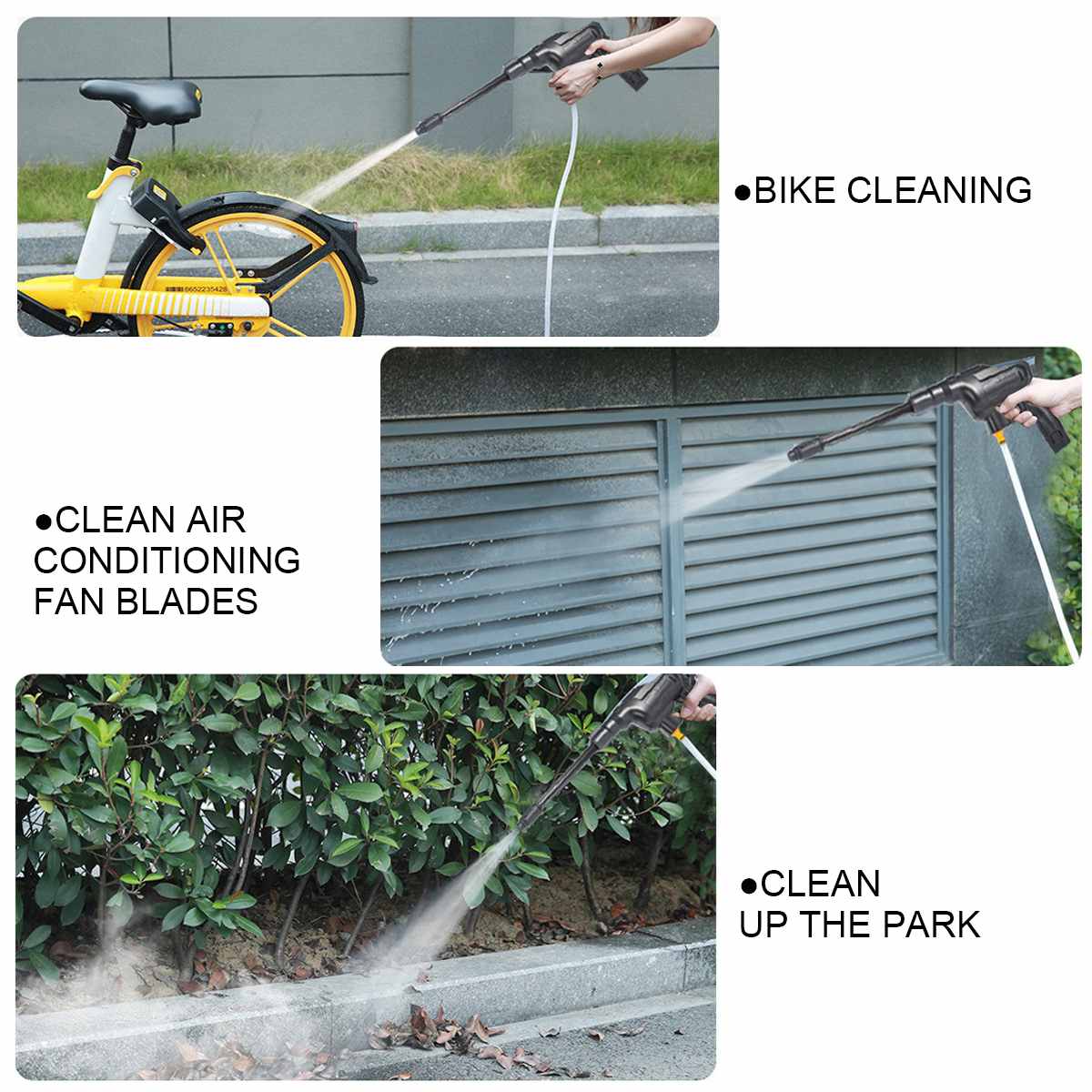 Portable 12V Cordless Car Washer High Pressure Cleaner Car Washing Machine Auto Garden Home Cleaning Tools With Lithium Battery