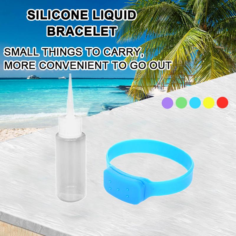 1 unidad de bombas de pulsera desinfectante, dispensador de desinfectante, pulsera, pulsera, desinfectante de manos, pulsera de dosificación de silicona
