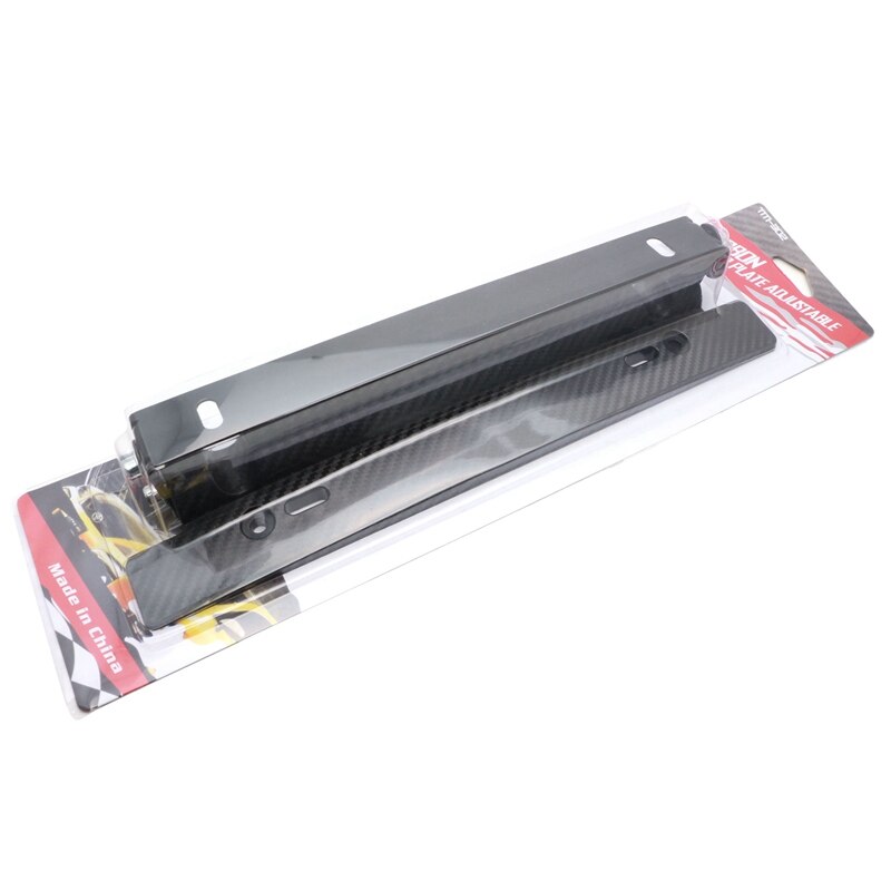 Soporte de marco de matrícula de coche ajustable Universal soporte de fibra de carbono Placa de número de carreras soporte de montaje automático estilo de coche
