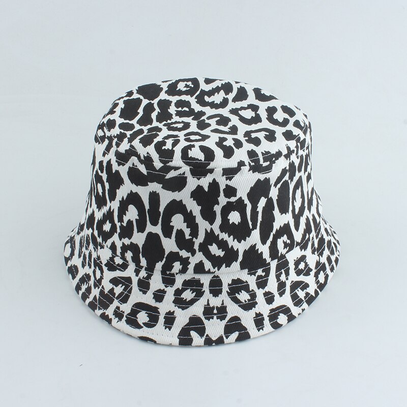 Chapéu bonito do algodão com cópia da vaca para o menino e a menina, chapéu do sol do verão, tampão do panamá, estilo do pescador: Branco