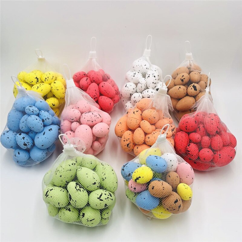 30Pcs Package Foam Easter Eggs For Home Party DIY Craft Kids Favor Easter Decoration Supplies