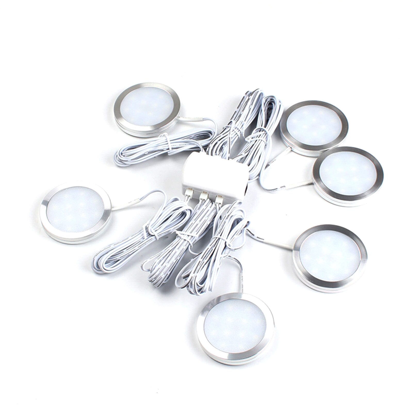 6 Pack Interior LED Spot Lights 12V LED Recessed Downlight 6000K White 240 LM Ceiling Fixture Dimmable Replacement For VW T4 T5