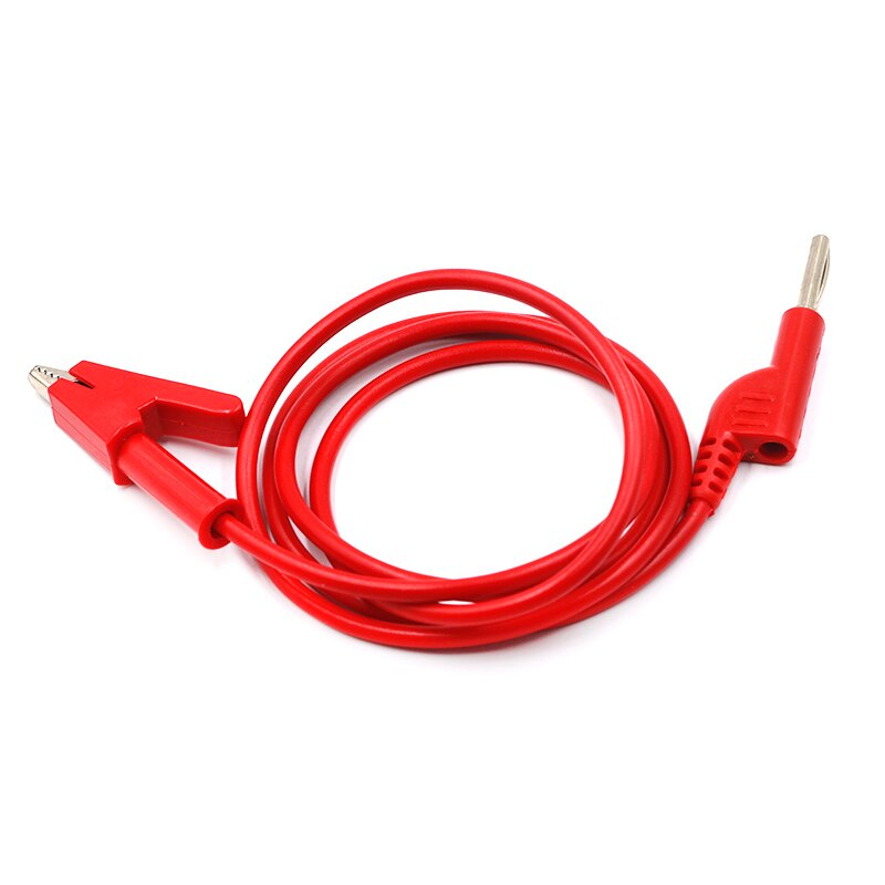 1Pcs 1M 4Mm Banana Banana Plug Test Kabel Lood Voor Multimeter Rood Geel Zwart Blauw Groen 5 Kleuren: Rood
