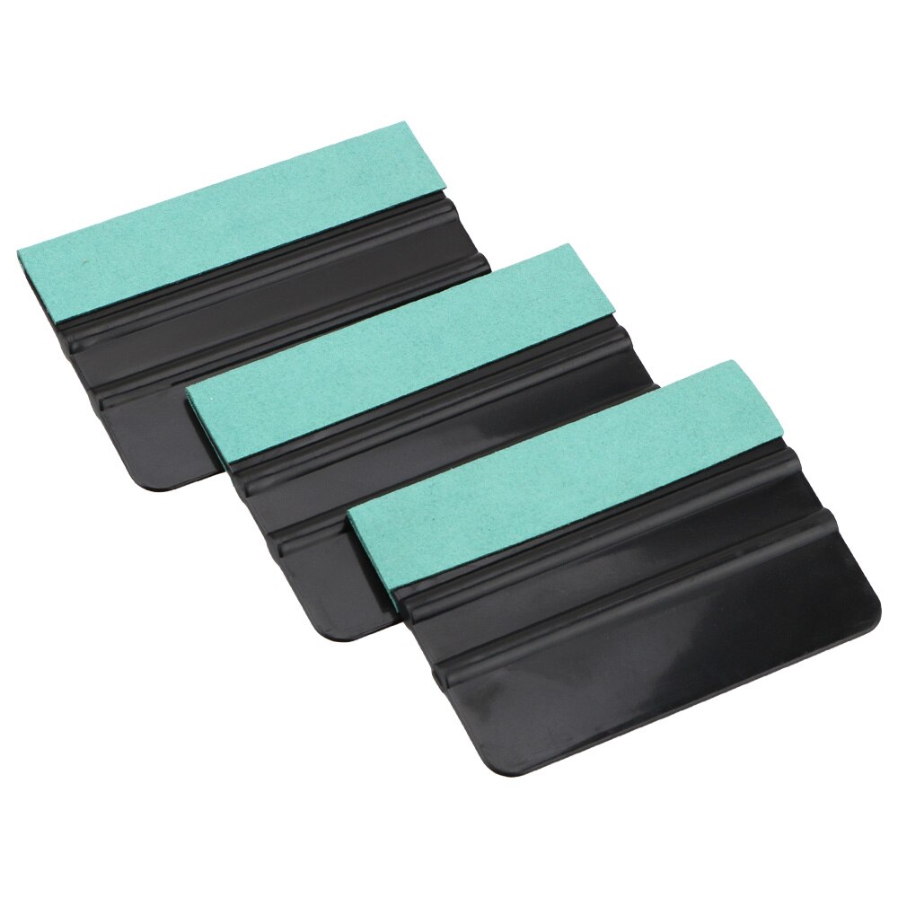 No Scratch Suede Felt Wrapping Scraper Sticker Film Window Tint Tool 3pcs Car Maintenance Carbon Fiber Vinyl Squeegee