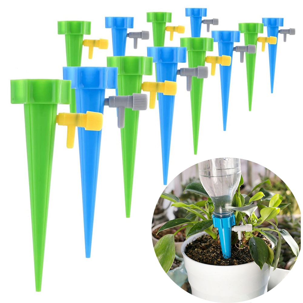36/24/12/6 PCS Auto Drip Irrigation Watering System Dripper Spike Kits Garden Household Plant Flower Automatic Waterer Tools
